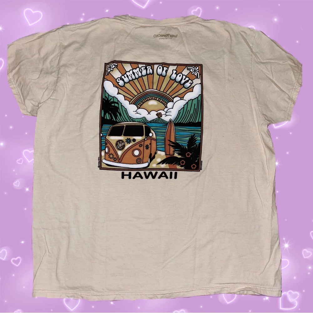 VW bus Hawaii summer of love Crazy shirts coconut dyed size XXL